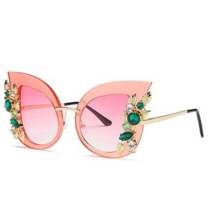 NEW, NEVER WORN Embellished Pink Sunglasses